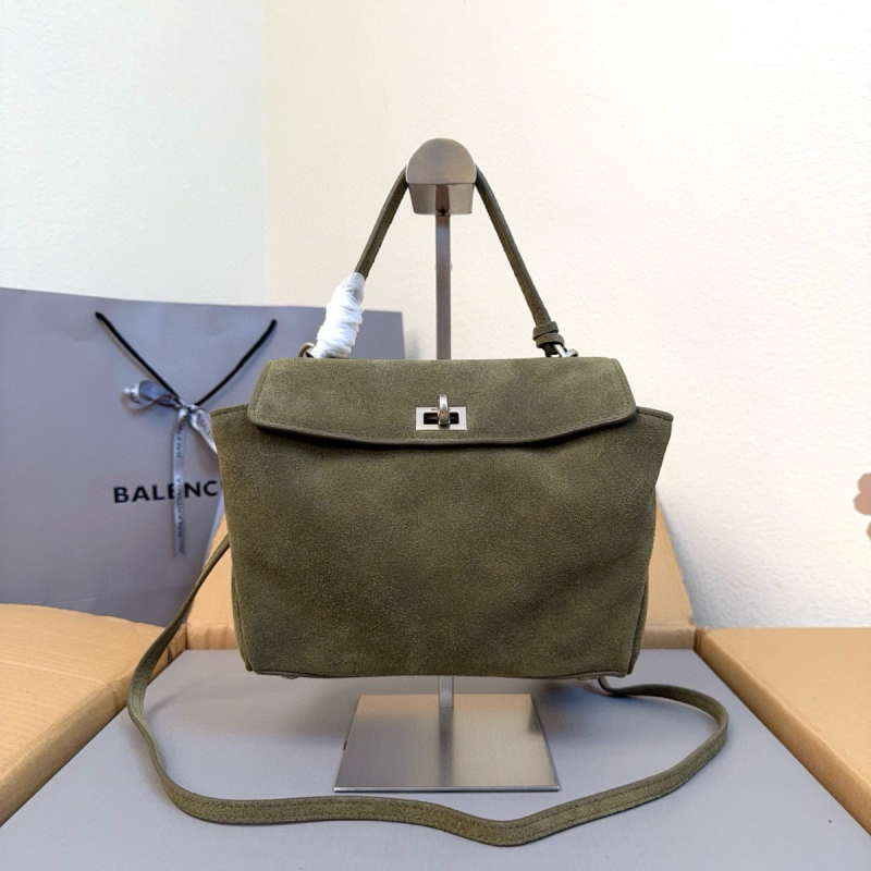 Balenciaga Rodeo Mini Handbag in Suede and calfskin  