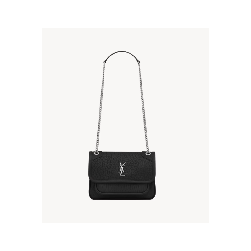 Saint Laurent Niki Mini in grained leather-Black