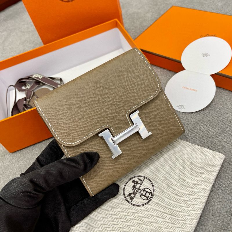 Hermes Constance Kompakte Brieftasche-Etoupe