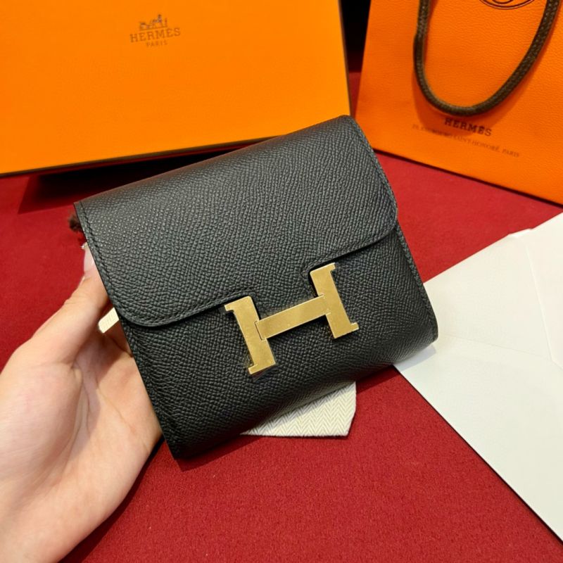 Hermes Constance Kompakte Brieftasche-Black