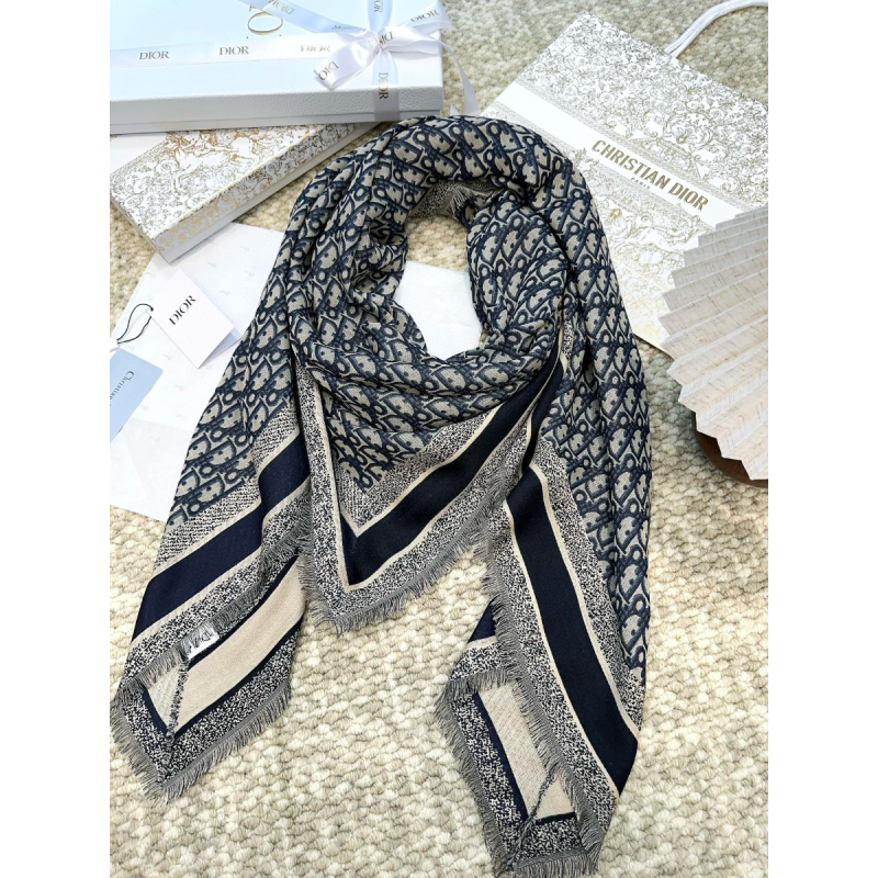 Dior Seide und Wolle Schal / Kap