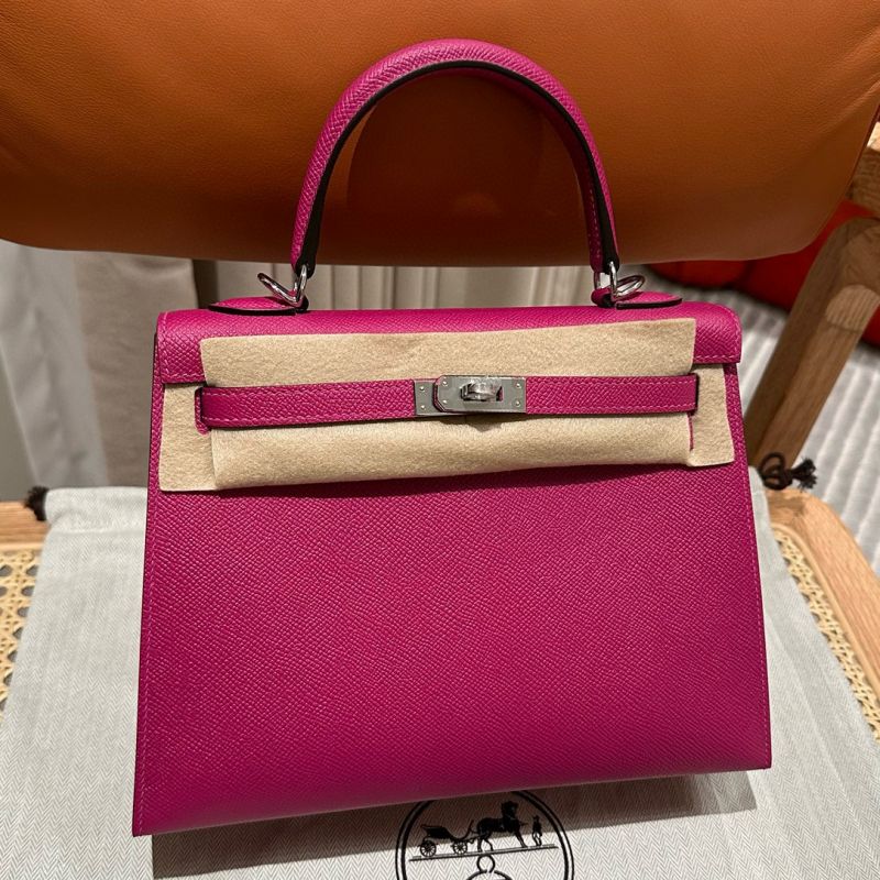 Hermes Kelly 25 / 28  in Epsom Leather-Rose purple