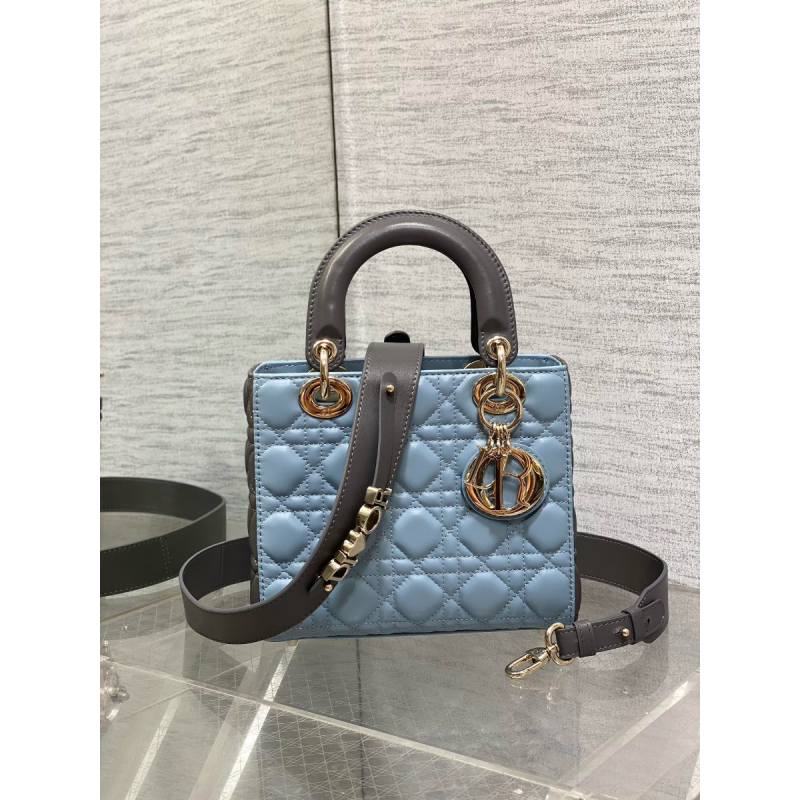 Two-tone Small Lady dior My ABCDior Bag