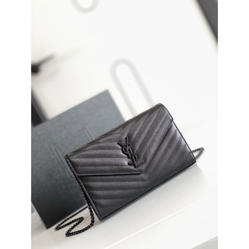 YSL Klassisches Cassandre Portemonnaie-Black