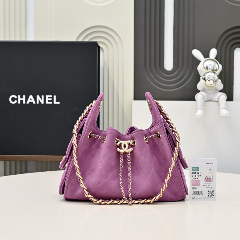 Chanel 25 Mini Bag in Suede Calfskin-Purple