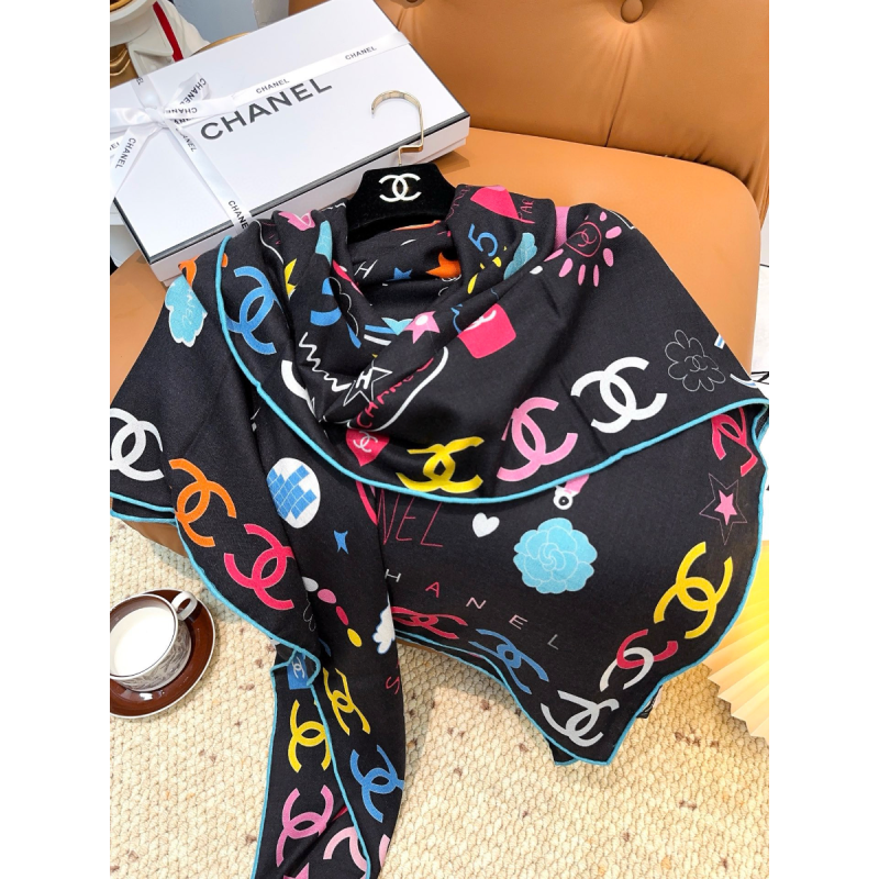 Chanel Silk and Wool Shawl 