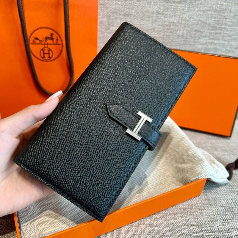 Hermes Bären lange Brieftasche-Black