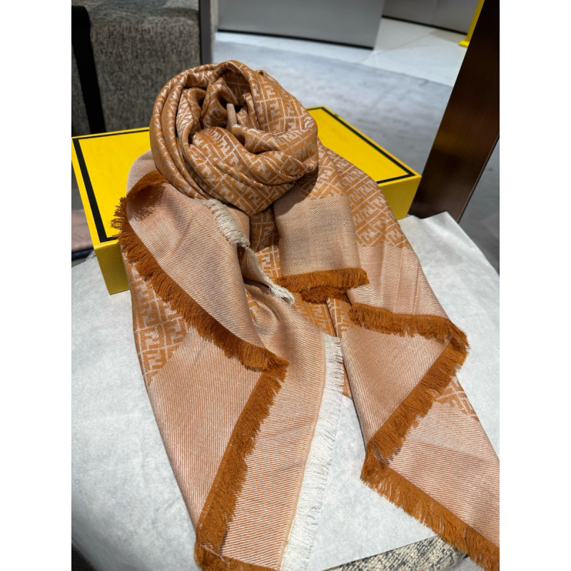 Fendi Silk and Wool FF Shawl