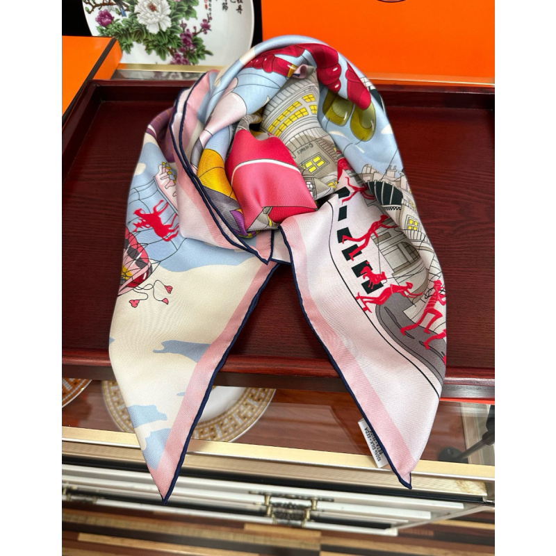 Hermes silk square scarf 90cm