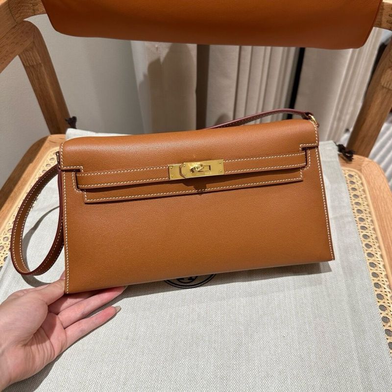 Hermes Kelly Elan Shoulder Bag-Brown 